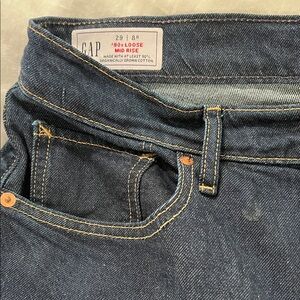 GAP Dark Blue Mid Rise Jeans 90s loose 8R/29